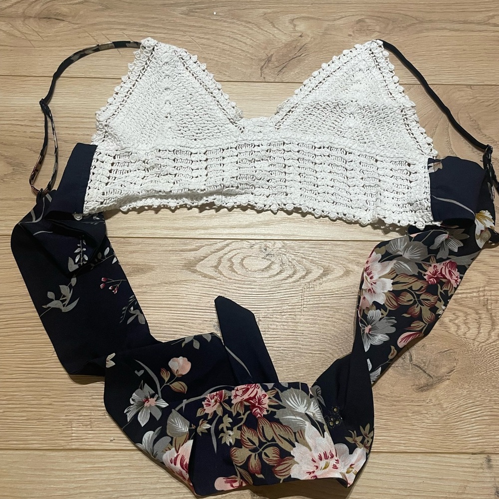 Floral Crochet Crop Top